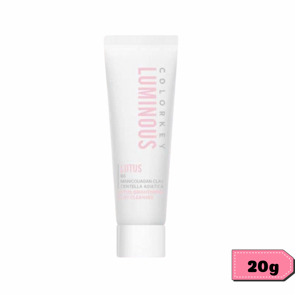 Sữa rửa mặt Colorkey Luminous Lotus Brightening Clay Cleanser 20/100g làm sạch sâu hỗ trợ sáng da