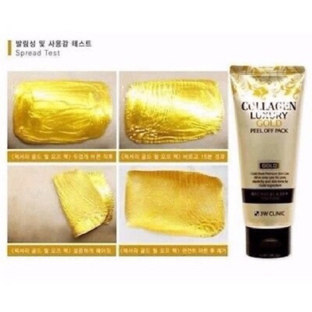 Mặt nạ vàng 3W Clinic Collagen Luxury Gold Peel Off Pack 100g chống lão hóa và làm trắng da