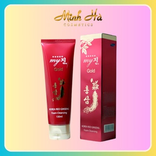 Sữa rửa mặt Hồng sâm My Jin Gold Korea Red Ginseng Foam Cleanser 130ml giữ ẩm làm trắng da