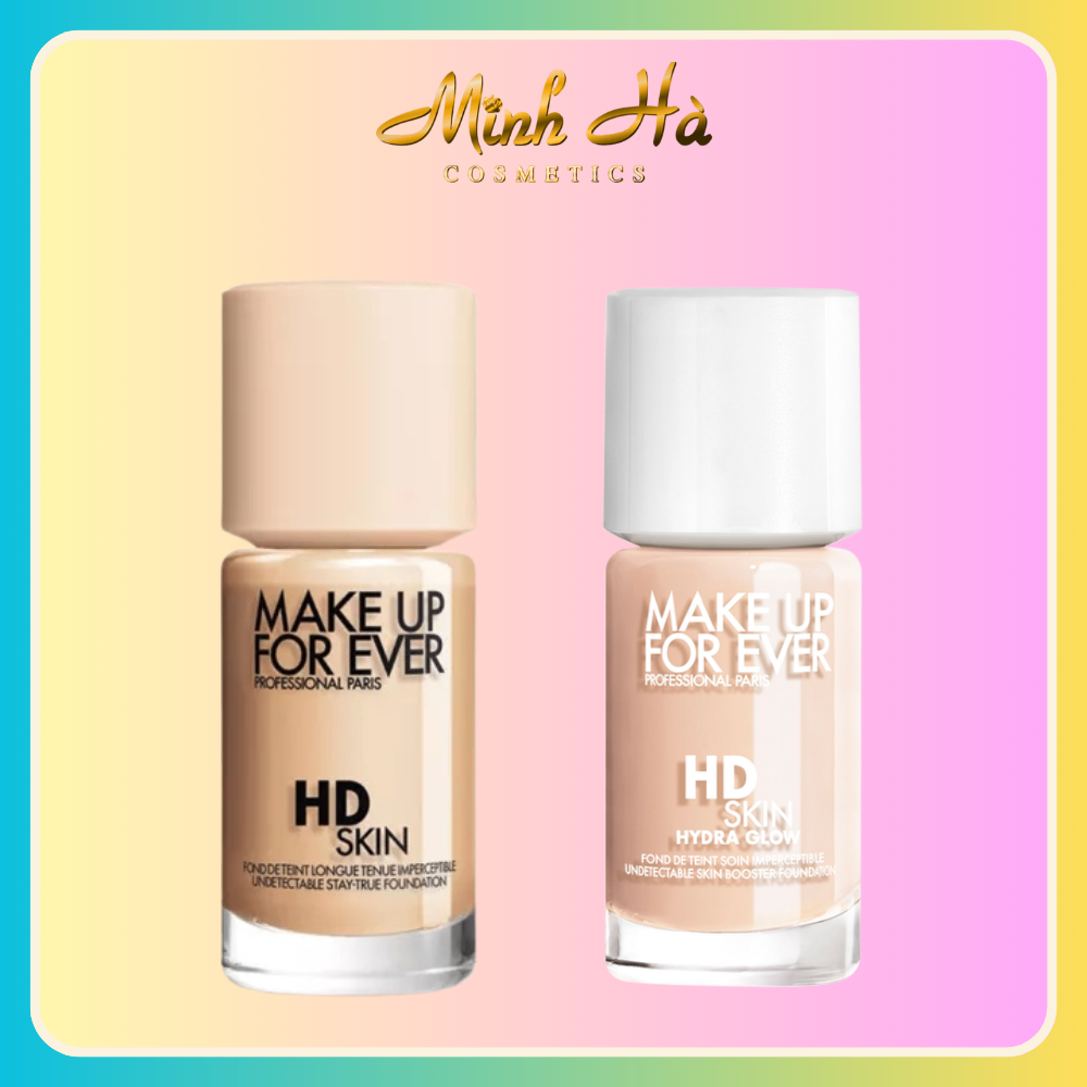 Kem nền Make Up For Ever HD Skin 12/30ml lớp finish cực kì tự nhiên mỏng nhẹ, thoáng mặt