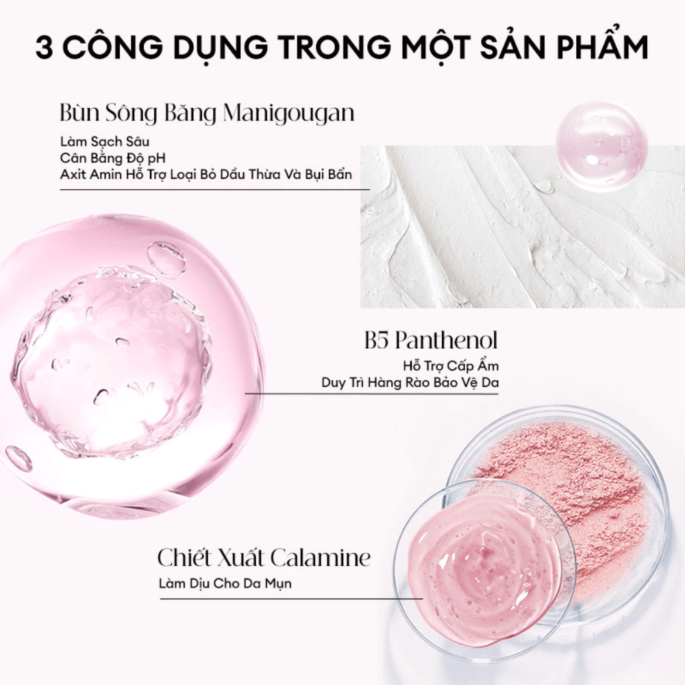 Sữa rửa mặt Colorkey Luminous Lotus Brightening Clay Cleanser 20/100g làm sạch sâu hỗ trợ sáng da
