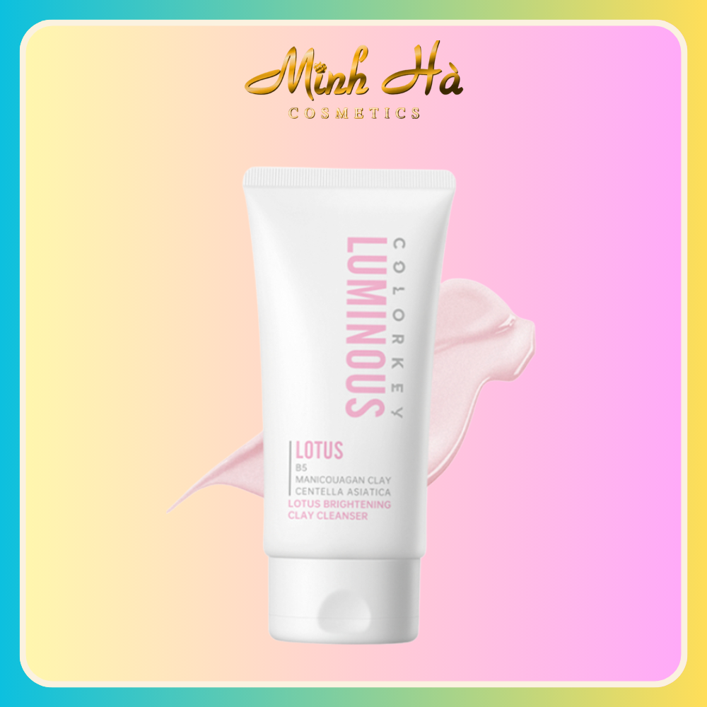 Sữa rửa mặt Colorkey Luminous Lotus Brightening Clay Cleanser 20/100g làm sạch sâu hỗ trợ sáng da
