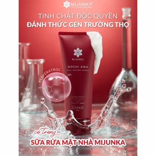 Sữa rửa mặt MIJUNKA Mochi Awa Facial Treatment Cleanser 200g lớp bọt mịn nhẹ nhàng làm sạch da