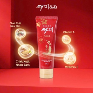 Gel tẩy da chết Nhân sâm My Gold Korea Red Ginseng Peeling Gel 130ml làm sáng da thông thoáng lỗ chân lông