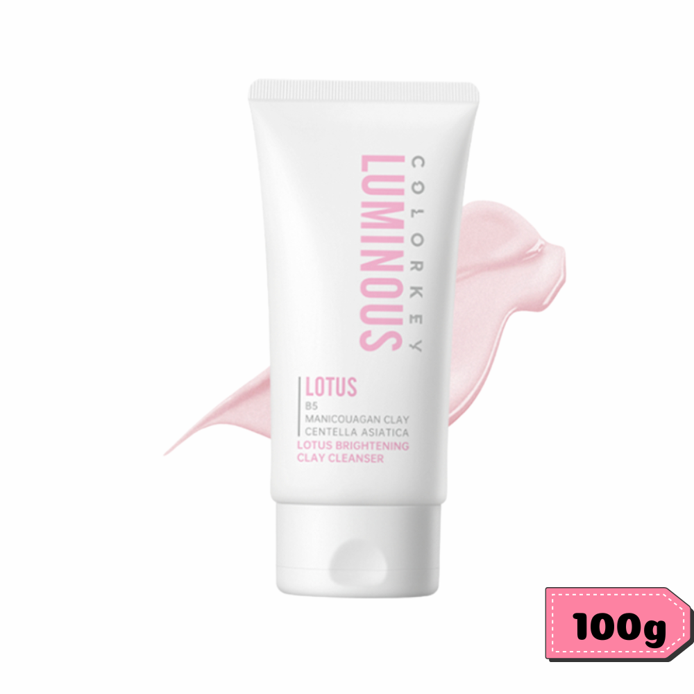 Sữa rửa mặt Colorkey Luminous Lotus Brightening Clay Cleanser 20/100g làm sạch sâu hỗ trợ sáng da