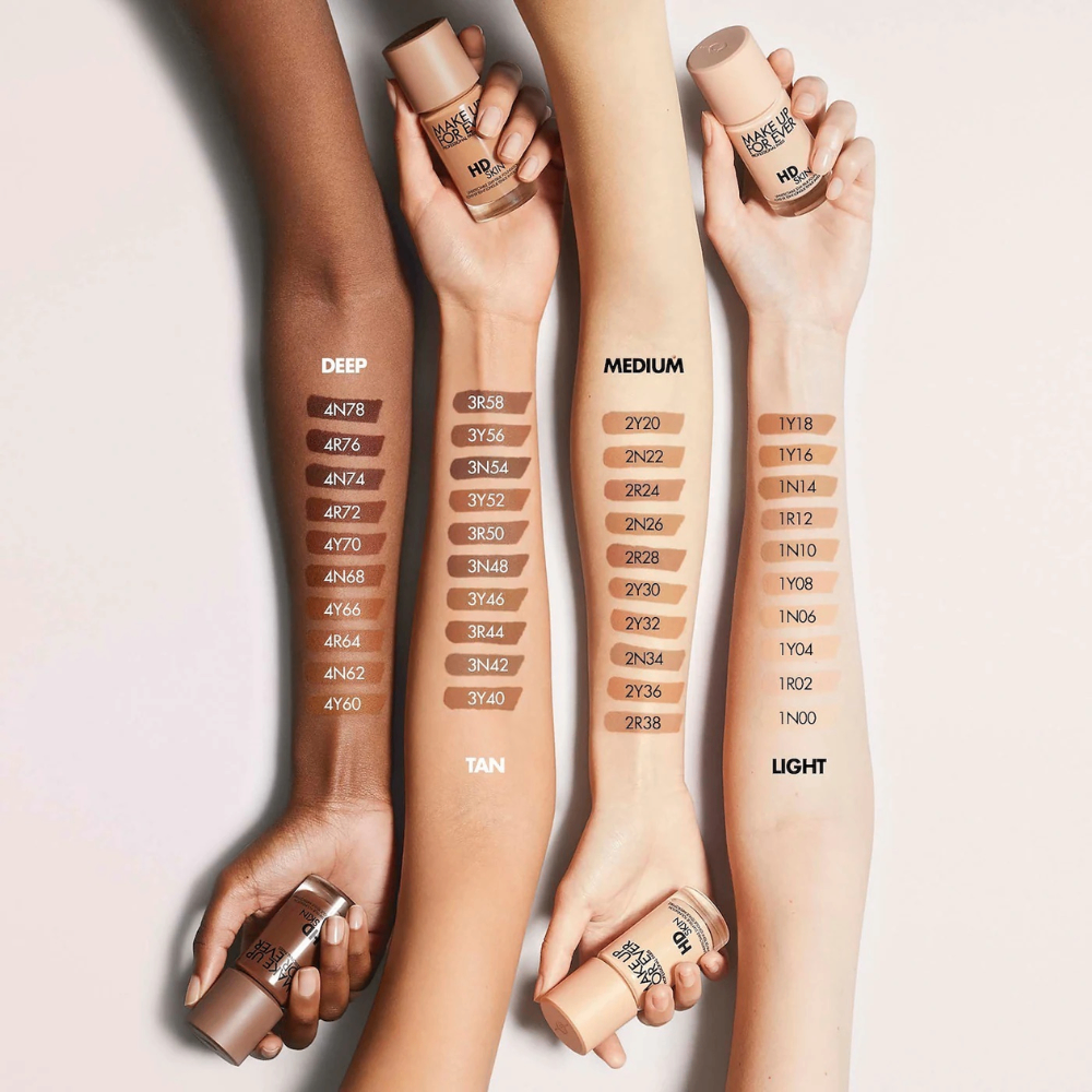 Kem nền Make Up For Ever HD Skin 12/30ml lớp finish cực kì tự nhiên mỏng nhẹ, thoáng mặt