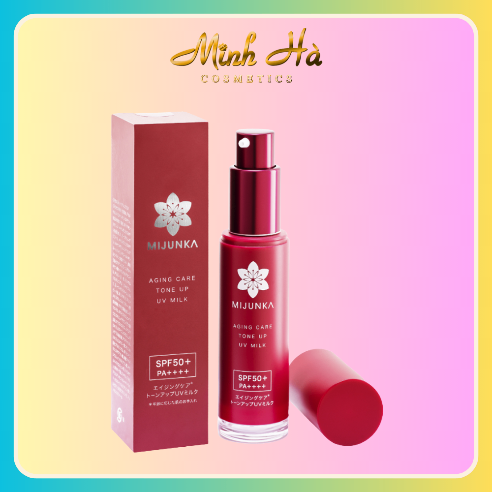 Kem chống nắng Mijunka Aging Care Toneup UV Milk SPF50+/PA++++ 30ml giúp nâng tông, bảo vệ da