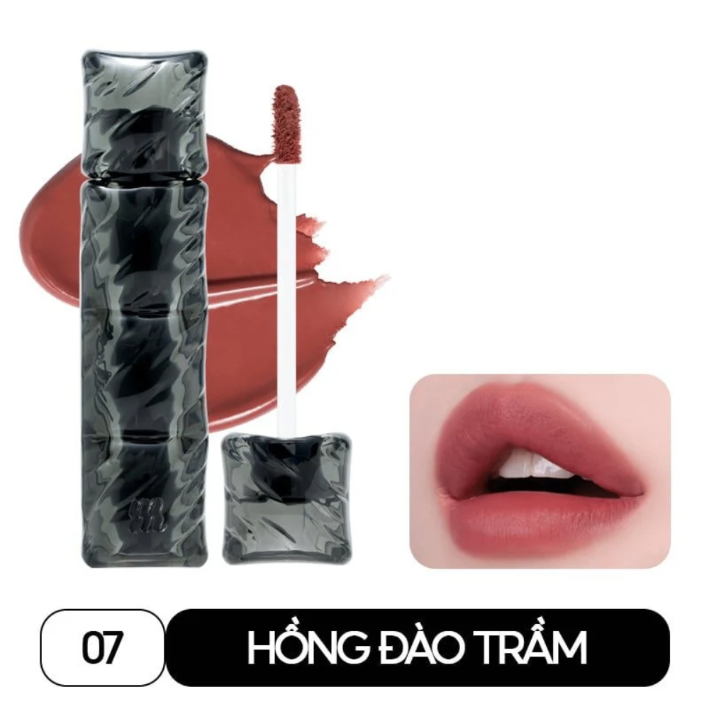 Son kem lì Merzy Puffer Velvet Tint 3.7g bền màu lâu trôi lên màu chuẩn
