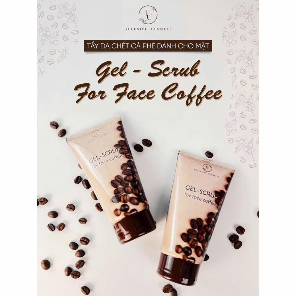 Tẩy da chết mặt Cafe Exclusive Gel Scrub For Face 100/150g làn da sạch thoáng mịn màng