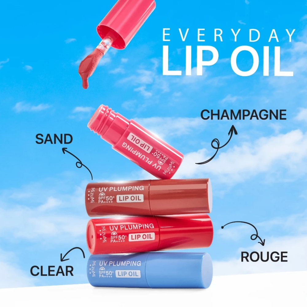Dưỡng môi MizuMi UV Plumping Lip Oil Rouge 4g dưỡng ẩm làm mềm môi