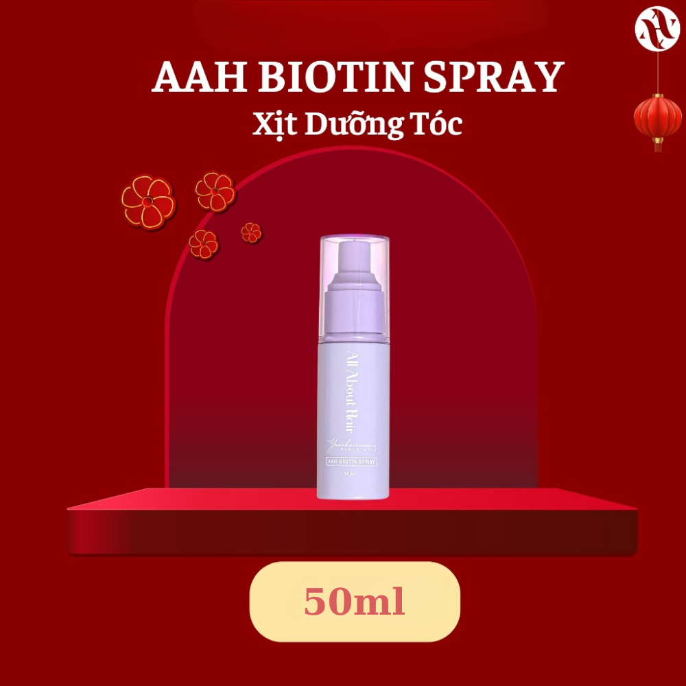 Xịt dưỡng tóc All About Hair AAH Biotin Spray 50/120ml nuôi dưỡng da đầu phục hồi hư tổn