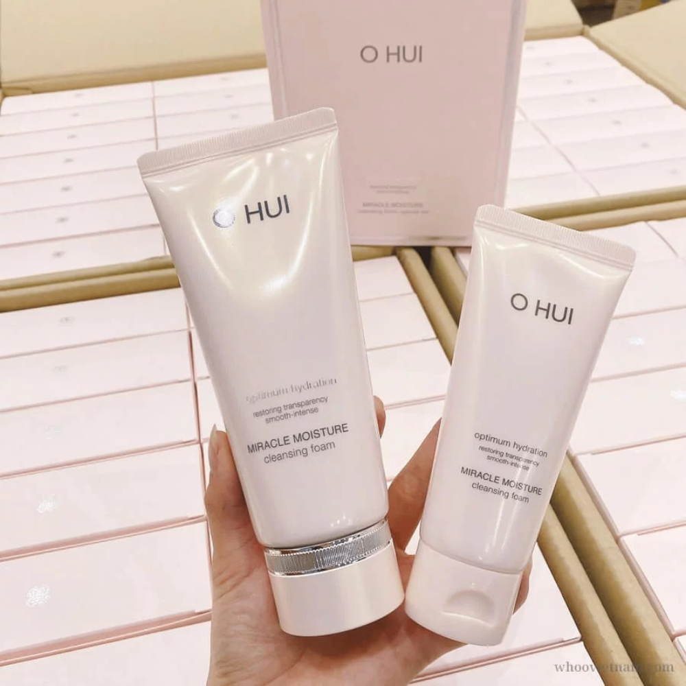 (Tách set) Sữa rửa mặt Ohui Miracle Moisture Cleansing Foam 100/200ml cấp ẩm làm sạch sâu