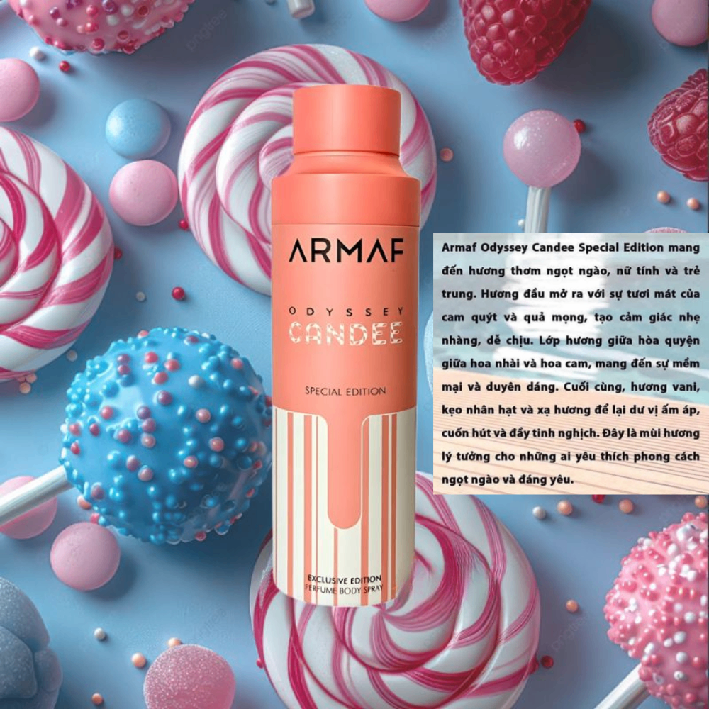 Xịt thơm ARMAF Club De Nuit Body Spray 200ml thiết kế sang trọng hương thơm tinh tế