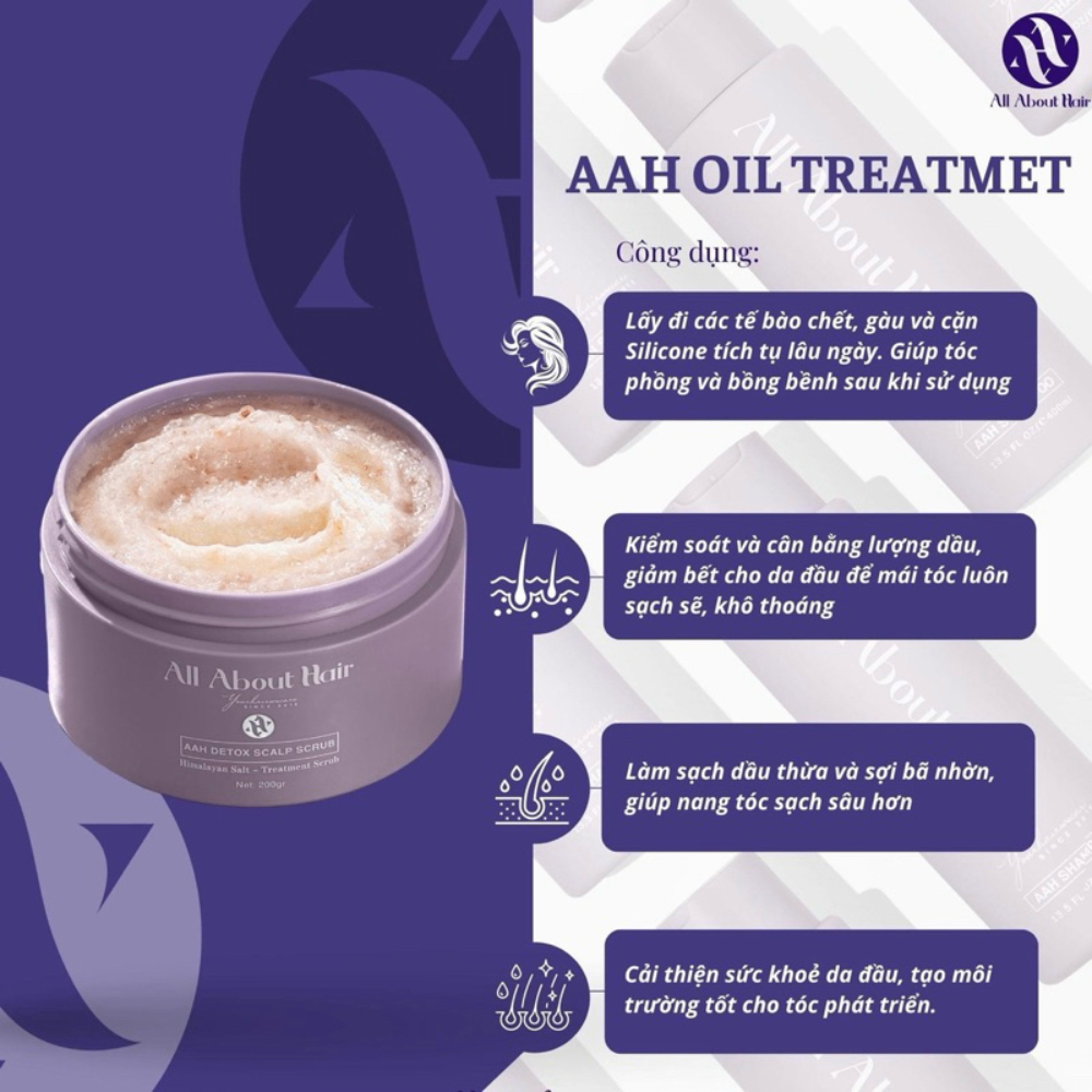 Tẩy tế bào chết da đầu All About Hair AAH Detox Scalp Scrub 200g