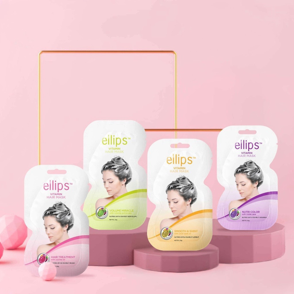 Kem ủ tóc Ellips Vitamin Hair Mask 18/20g phục hồi tóc hư tổn sâu từ bên trong