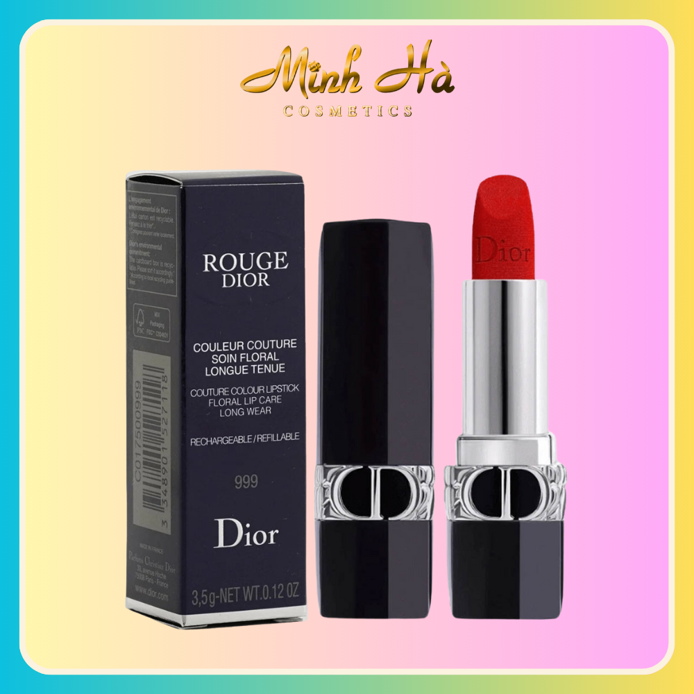 Son thỏi Dior Rouge Velvet fullsize 3.5g chất son mịn mượt, độ bền màu cao