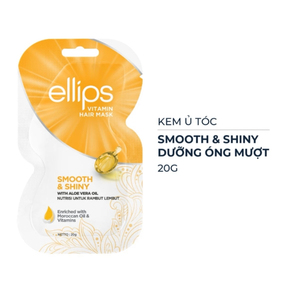 Kem ủ tóc Ellips Vitamin Hair Mask 18/20g phục hồi tóc hư tổn sâu từ bên trong