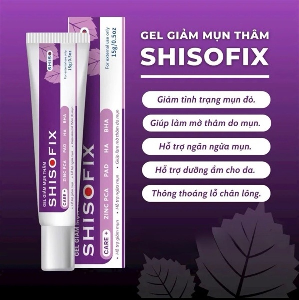 Gel giảm mụn thâm Shisofix 15g giảm mụn mờ thâm hiệu quả