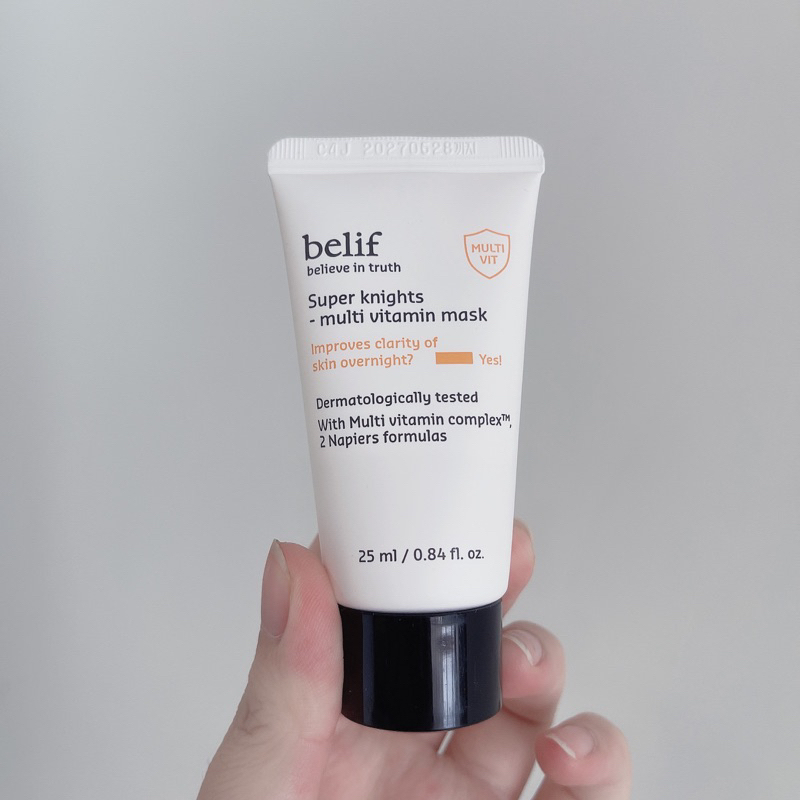 Mặt nạ ngủ dưỡng ẩm Belif super knights - multi vitamin mask 120ml (Dạng tuýp) cấp nước da căng mịn suốt nhiều giờ liền