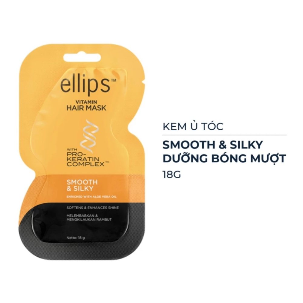 Kem ủ tóc Ellips Vitamin Hair Mask 18/20g phục hồi tóc hư tổn sâu từ bên trong