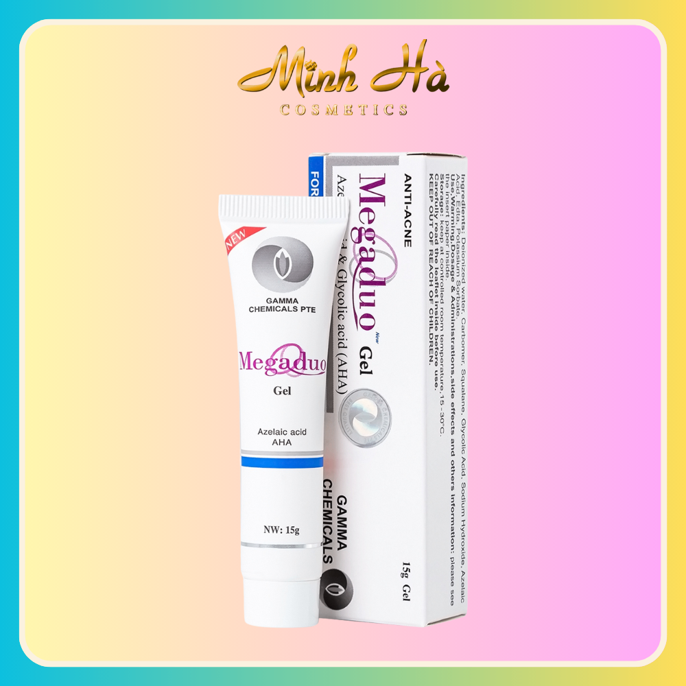 Gel giảm mụn Megaduo AHA 15g giảm mụn viêm, gom cồi nhanh