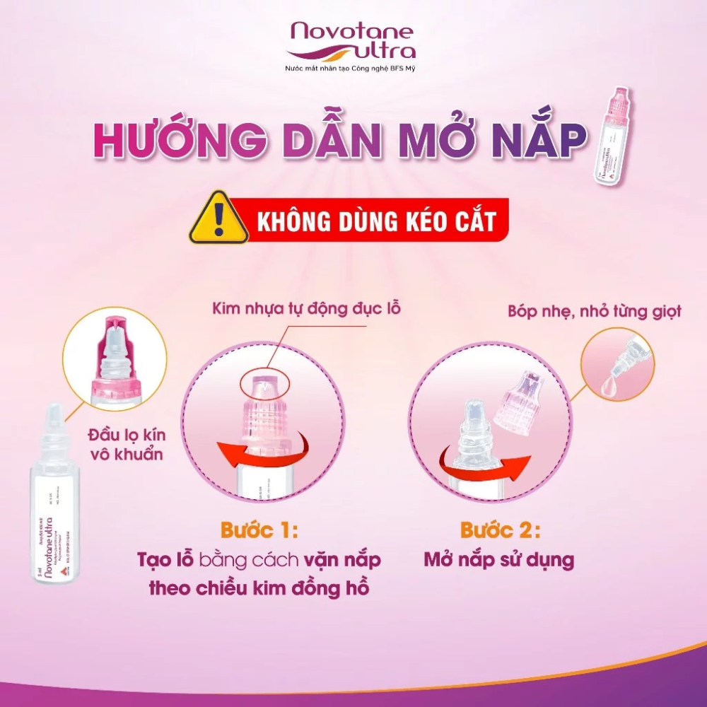 Dung dịch nhỏ mắt Novotane Ultra 5ml giảm khô, dưỡng mắt sáng khỏe