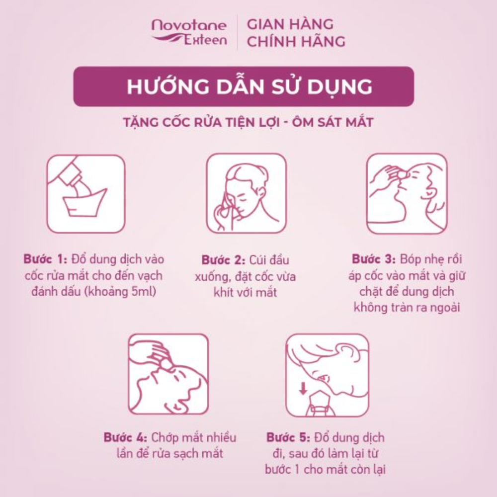 Nước rửa & dưỡng mắt Novotane Exteen Cleansing 250ml sạch bụi bẩn, mát dịu, bảo vệ sức khỏe mắt