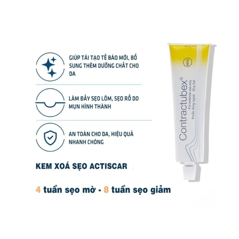 Kem giảm sẹo Contractubex 20g giảm sẹo, mềm mịn da, làm mờ vết thâm