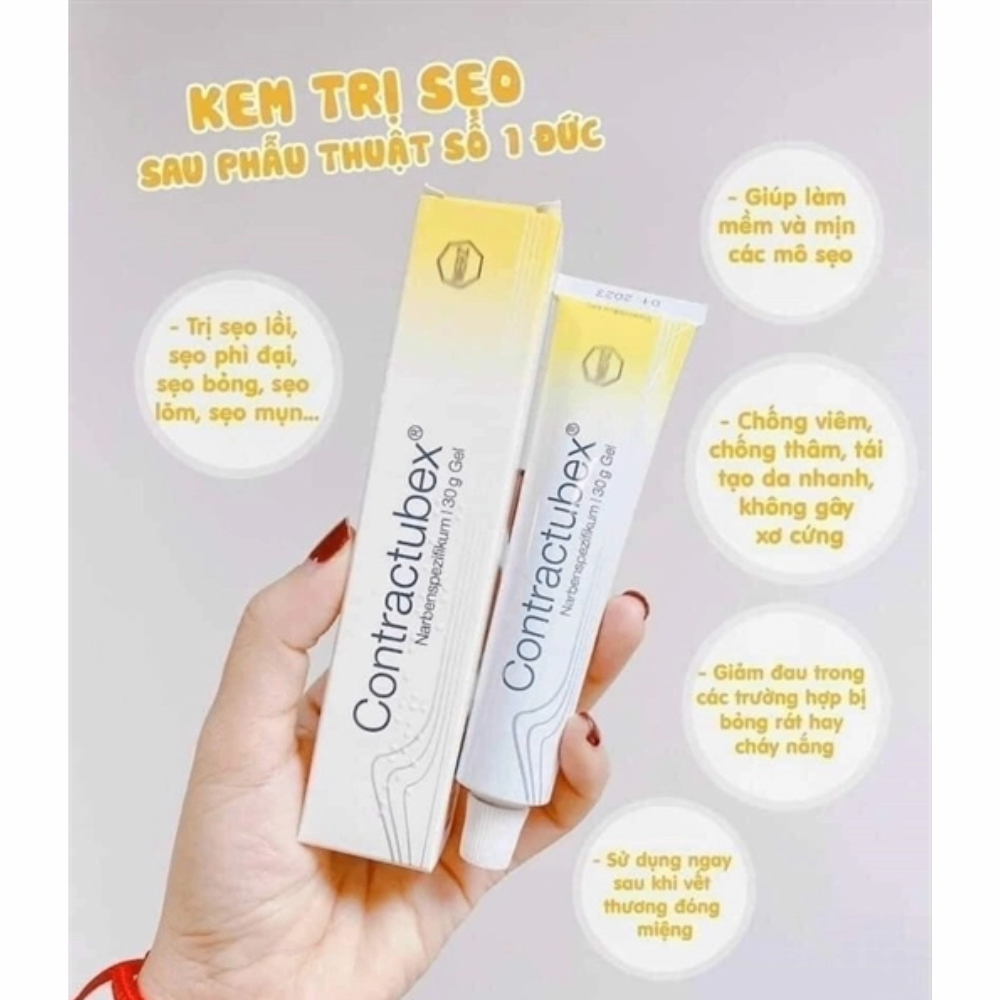Kem giảm sẹo Contractubex 20g giảm sẹo, mềm mịn da, làm mờ vết thâm