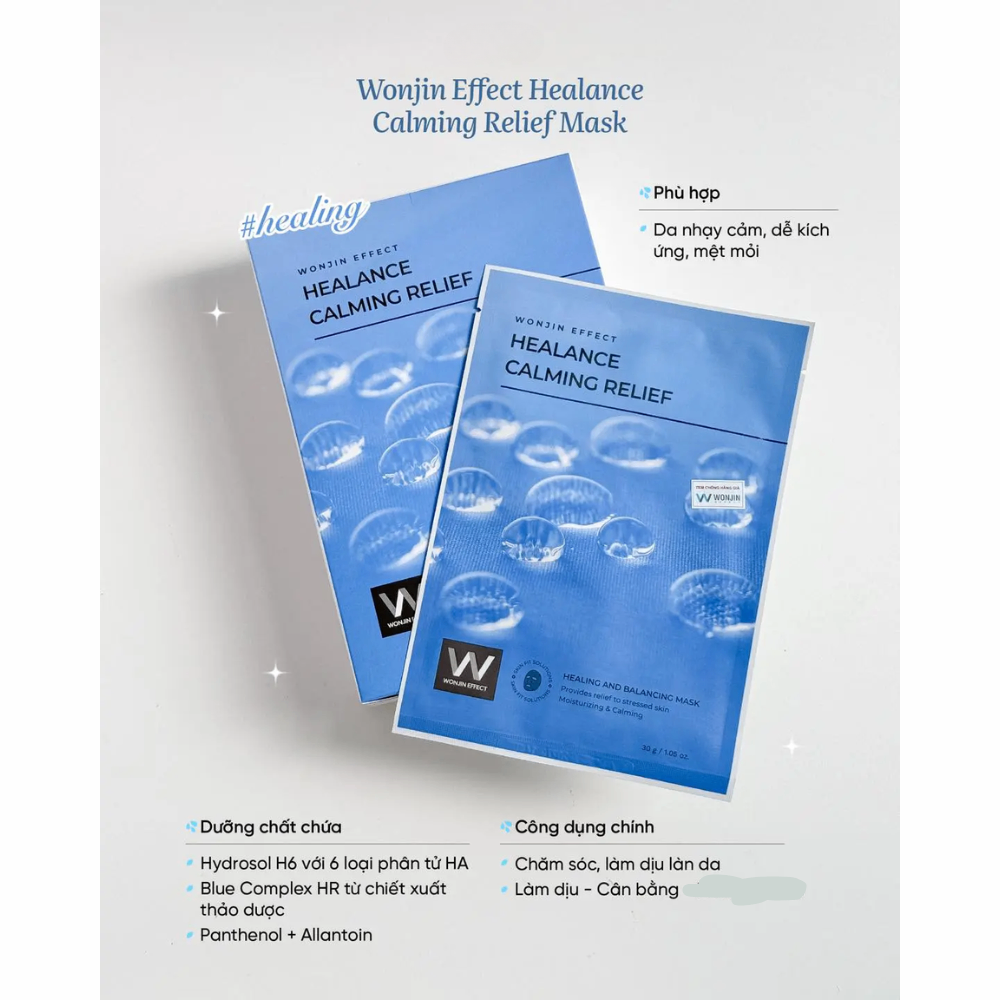 Mặt nạ Wonjin Healance Mask 30g cấp ẩm hỗ trợ dưỡng sáng