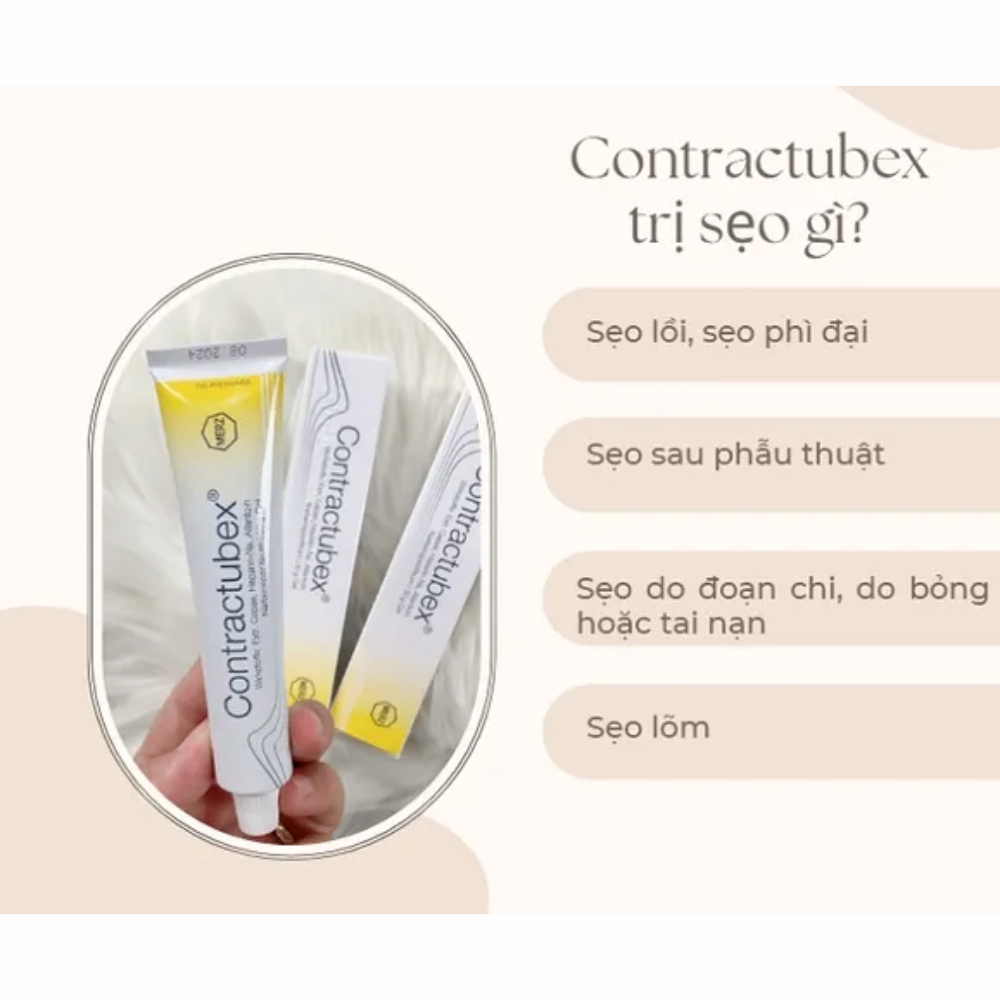 Kem giảm sẹo Contractubex 20g giảm sẹo, mềm mịn da, làm mờ vết thâm