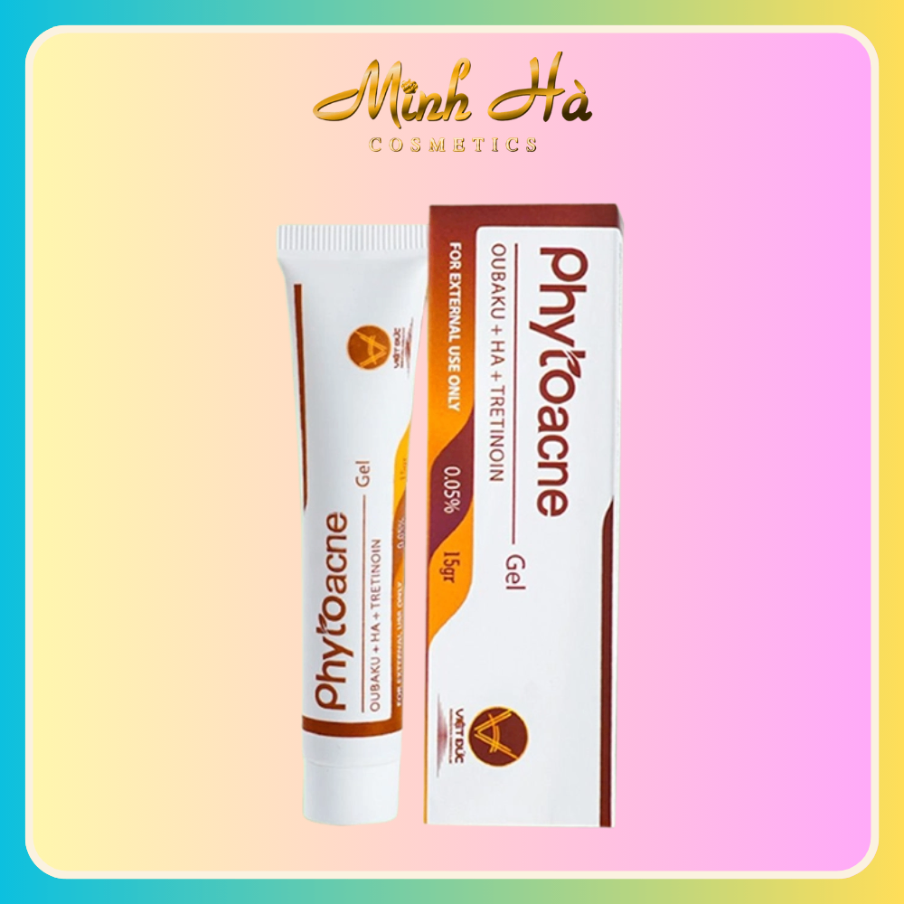 Gel trị mụn, giảm thâm Phyto Acne ( Oubaku + HA + Tretinoin ) 7.5g hỗ trợ mờ thâm, tái tạo làn da sáng khỏe