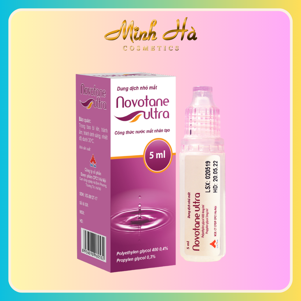 Dung dịch nhỏ mắt Novotane Ultra 5ml giảm khô, dưỡng mắt sáng khỏe
