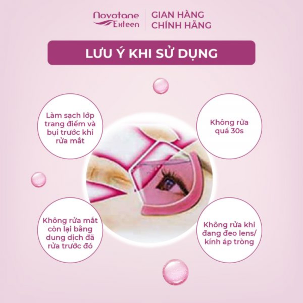 Nước rửa & dưỡng mắt Novotane Exteen Cleansing 250ml sạch bụi bẩn, mát dịu, bảo vệ sức khỏe mắt