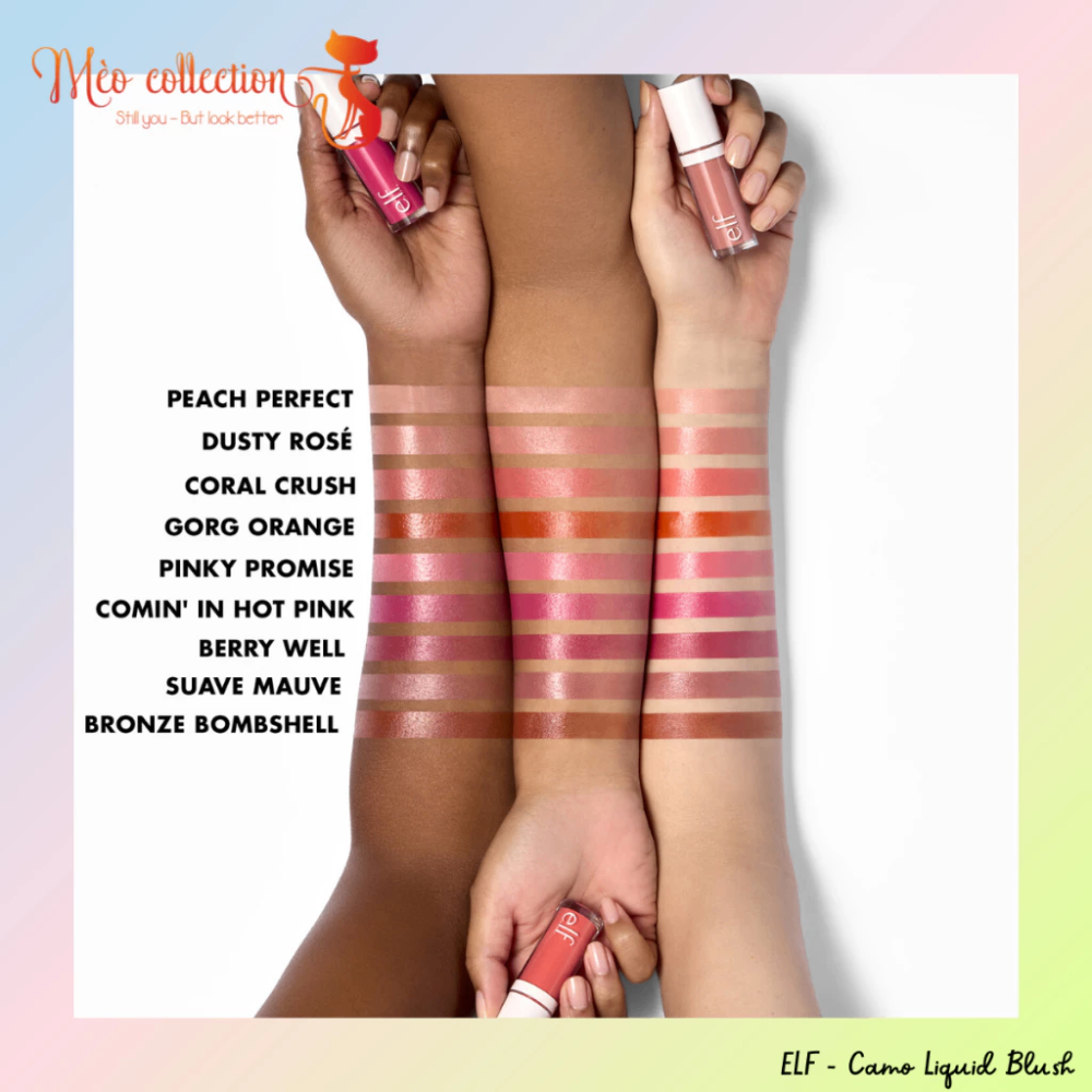 Má hồng dạng kem e.l.f. Camo Liquid Blush 4ml chất kem nhẹ dễ tán