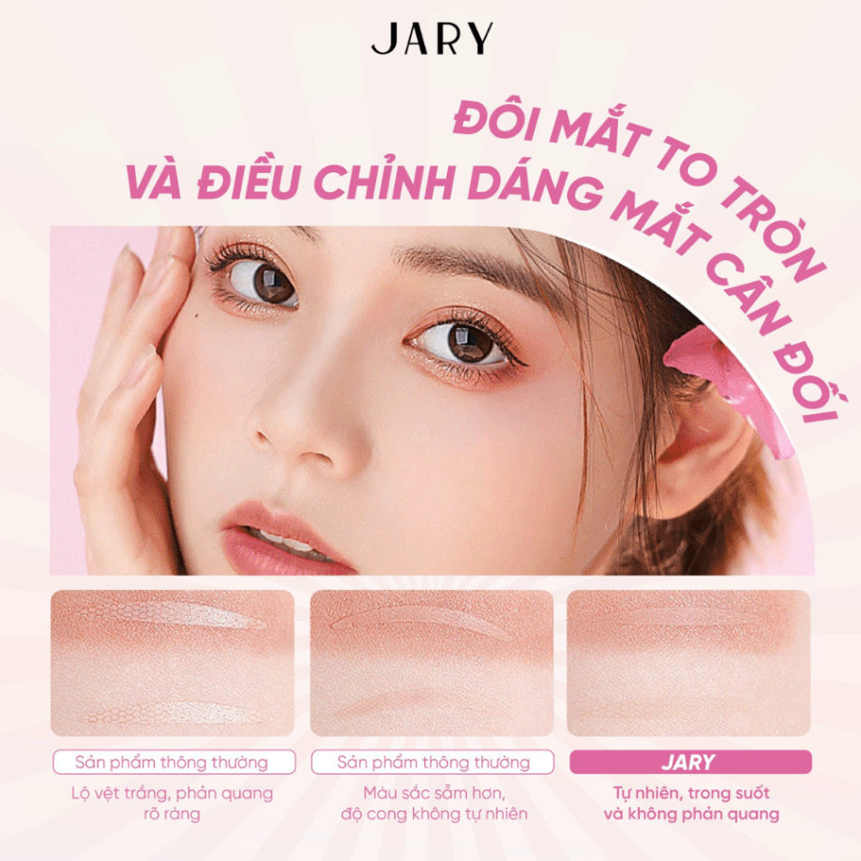 Miếng dán kích mí Jary Eyelid Tape 40 miếng #size O
