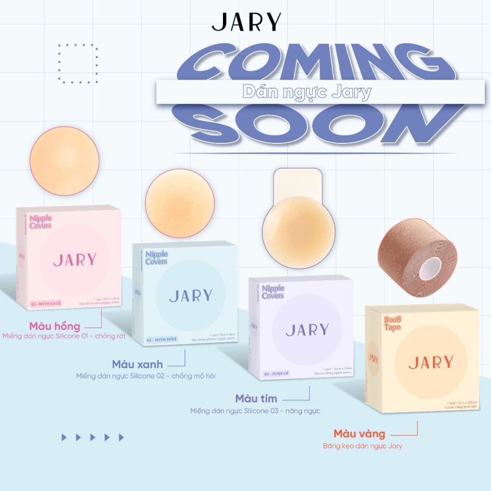Miếng dán ngực silicone Jary Nipple Cover dính chắc chống thấm nước