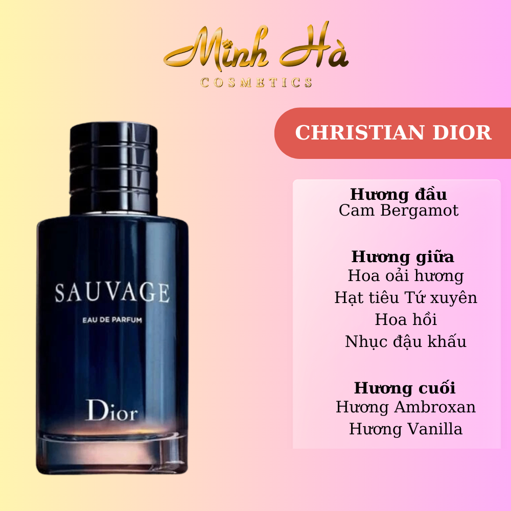 Chiết 10ml nước hoa Dior Sauvage Parfum EDP hương thanh cay mộc mạc