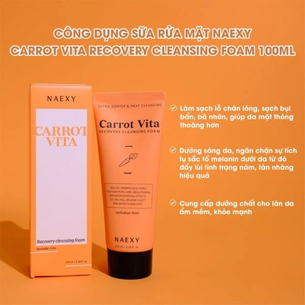 Sữa rửa mặt Naexy Recovery Cleansing Foam 100ml phục hồi & làm sạch da