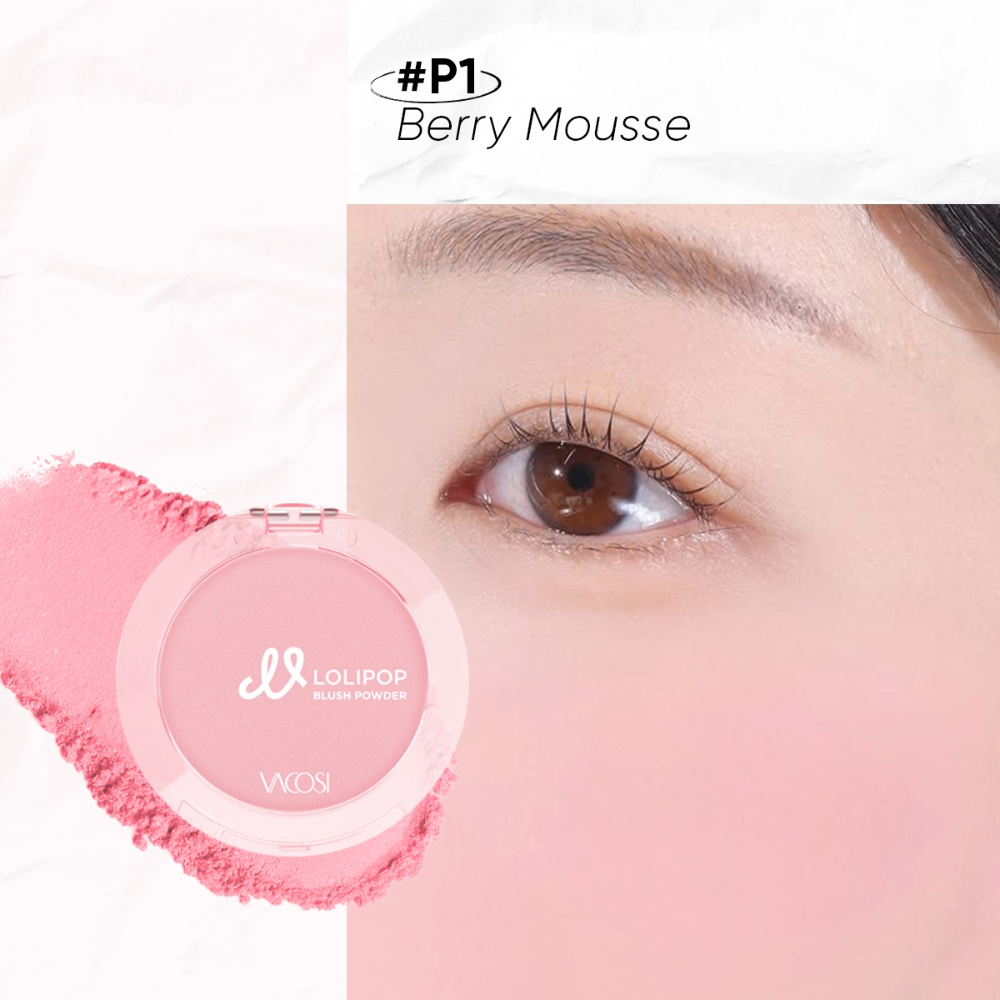 Phấn má hồng Vacosi VP14 Lolipop siêu mịn trang điểm tự nhiên