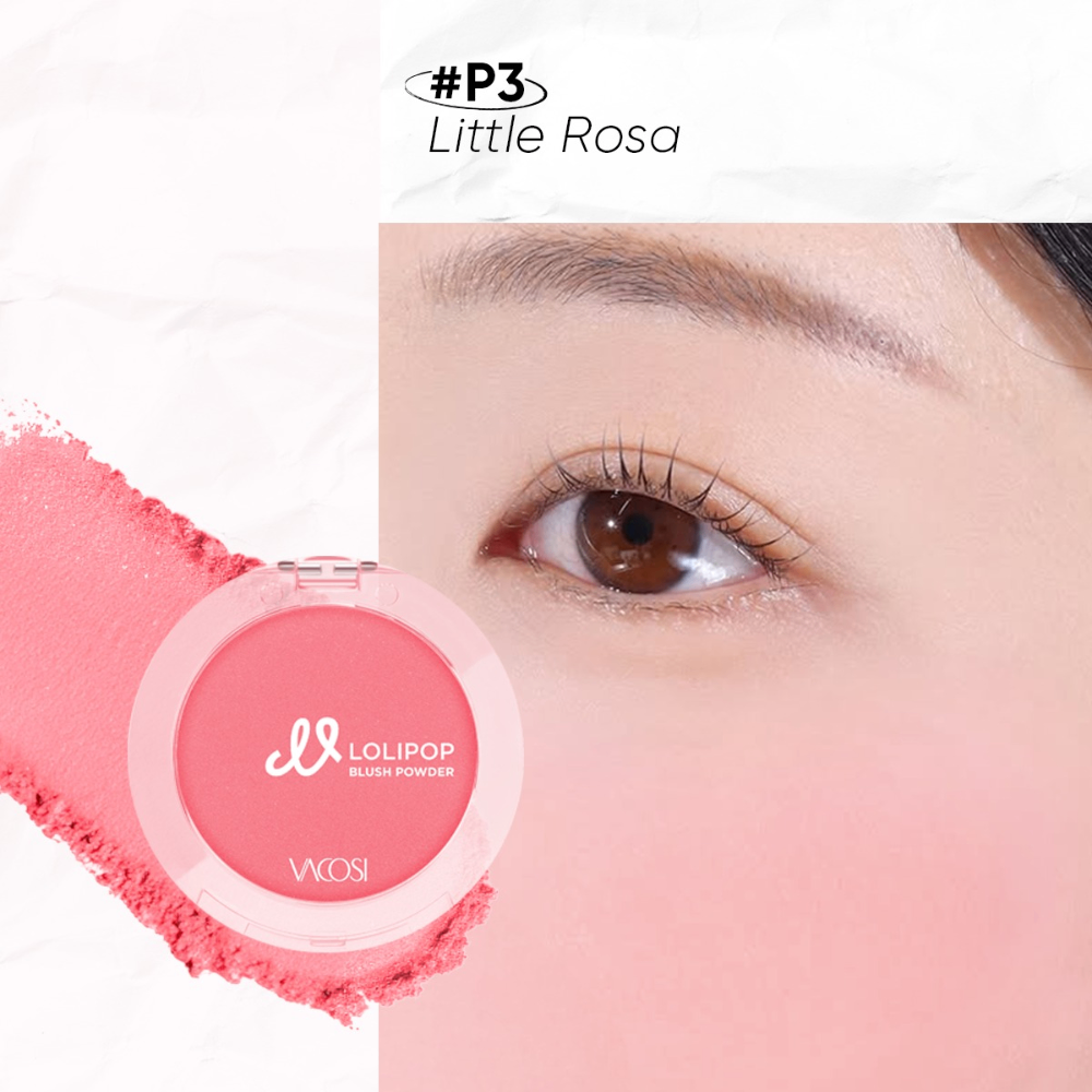 Phấn má hồng Vacosi VP14 Lolipop siêu mịn trang điểm tự nhiên