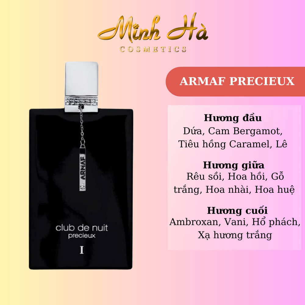 Chiết 10ml nước hoa ARMAF Club de nuit Precieux Extrait de Parfum hương sang trọng lịch lãm mạnh mẽ