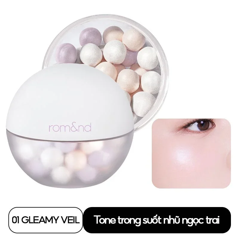 Phấn bắt sáng ngọc trai Romand Sheer Powder Pearls tạo hiệu ứng căng bóng tự nhiên