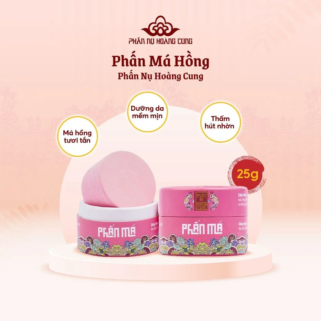 Phấn Má Hồng Phấn Nụ Hoàng Cung 25g mịn nhẹ lên màu chuẩn