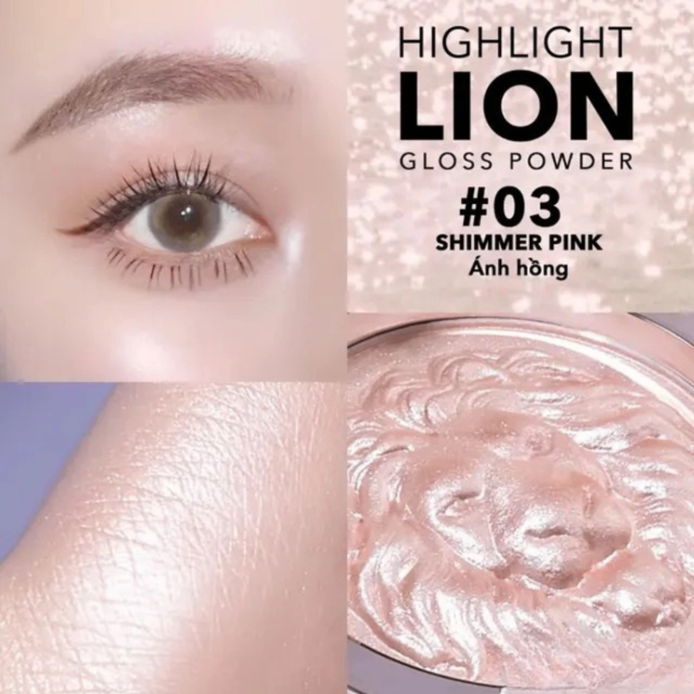 Phấn Bắt Sáng Lion Highlighting Powder phấn mịn lì dễ tán