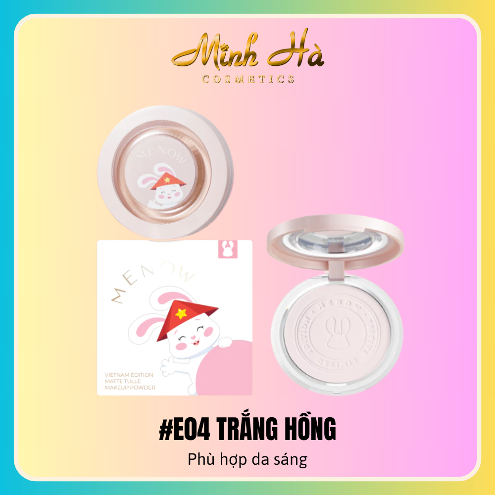 Phấn phủ dạng nén Menow Matte Tulle Makeup Powder Vietnam Edition kiềm dầu chống nước