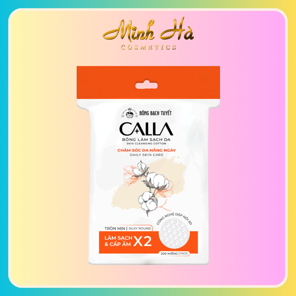 Bông tẩy trang Bông Bạch Tuyết Calla 250g chất bông mềm mịn làm sạch sâu