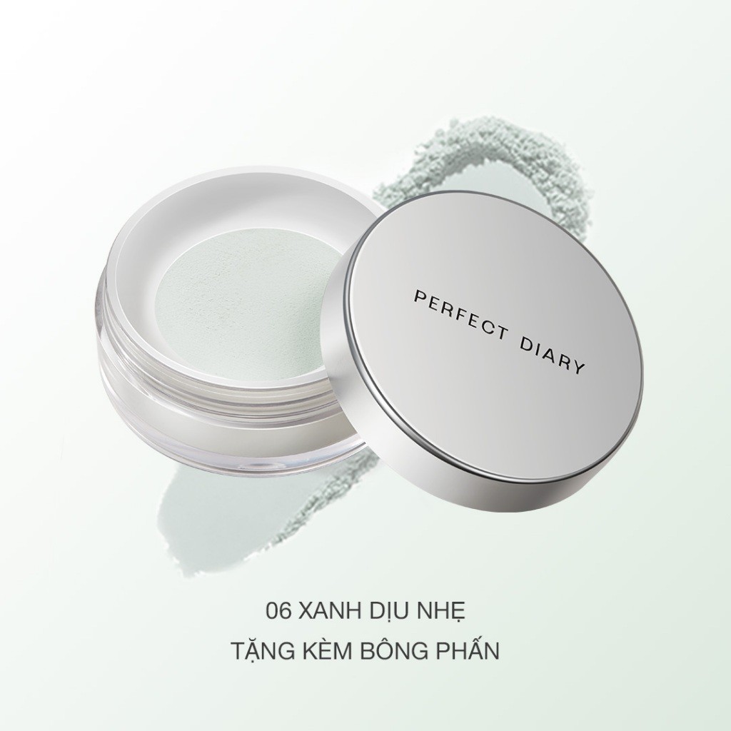 Phấn phủ Perfect Diary Weightless Soft Velvet Blurring Loose Powder 7g kiềm dầu nâng tone nhẹ tự nhiên