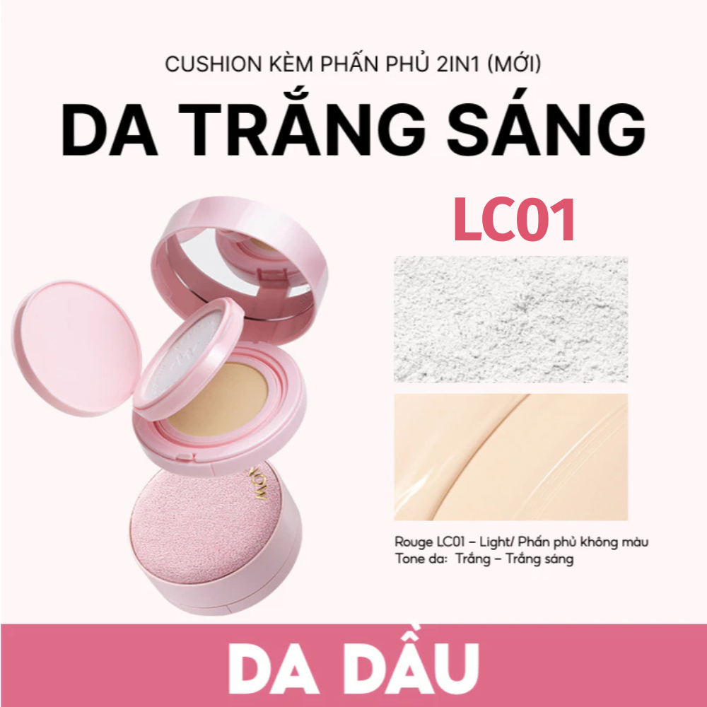 Phấn nước kèm phấn phủ Menow 2in1 siêu tiện lợi mỏng nhẹ tự nhiên