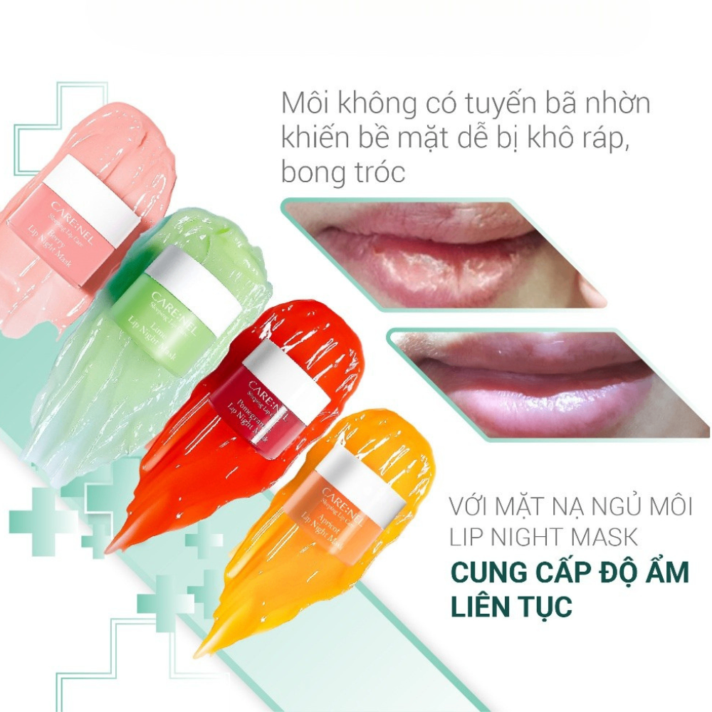 Mặt Nạ Ngủ Môi Care:nel Lip Night Mask 5g dưỡng môi ẩm mịn căng mọng